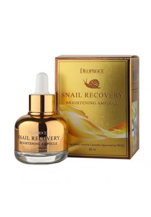 Восстанавливающая сыворотка с экстрактом слизи улитки Snail Recovery Brightening Ampoule 30 мл (Deoproce)