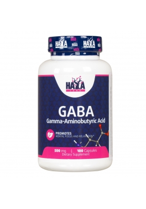 Способствует росту мышц GABA + B6 500 мг 100 капс (Haya Labs)