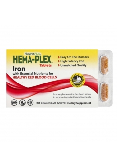 Витаминно-минеральный комплекс Hema-Plex 30 табл (Natures Plus)