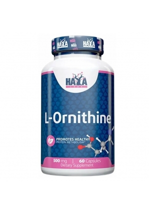L-орнитин Увеличение мышечной массы L-Ornithine 500 мг 60 капс (Haya Labs)