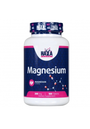 Магний цитрат Поддерживает рост костей Magnesium Citrate 200 мг 100 табл (Haya Labs)