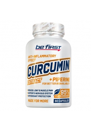 Куркумин Поддержка нервной системы и пищеварения Curcumin Extract + Piperine 60 капс (Be First)