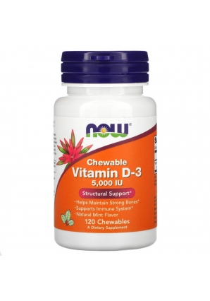 Витамин Д3 Жевательный Vitamin D3 5000 UI Chewable 120 жев.табл (NOW)