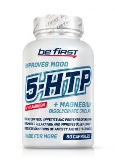 Борьба со стрессом 5-HTP 100 мг + magnesium chelate + vitamin B6 60 капс (Be First)