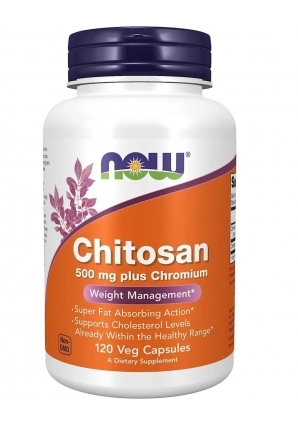 Хитозан Блокатор жиров Chitosan 500 мг plus Chromium 120 капс (NOW)