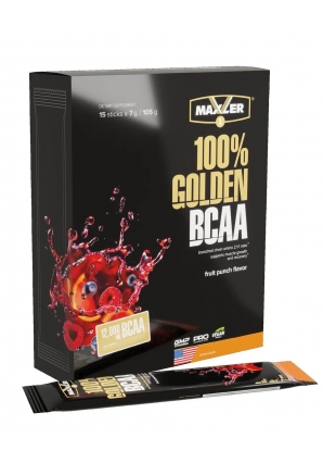 БЦАА порошок Незаменимые аминокислоты 100% Golden BCAA 15 шт 7 гр (Maxler)