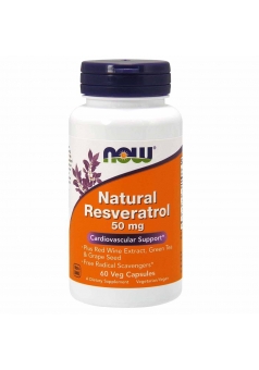 Natural Resveratrol 50 мг 60 капс (NOW)