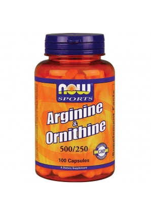 Arginine & Ornithine 500/250 мг 100 капс (NOW)