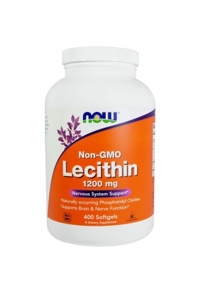Lecithin NON GMO 1200 мг 400 капс (NOW)