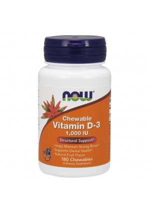 Vitamin D3 1000 UI Chewable 180 табл (NOW)