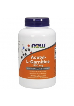 Acetyl-L-Carnitine 500 мг 200 капс (NOW)