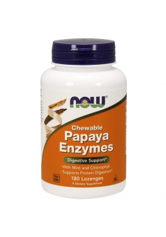 Papaya Enzyme 180 жев.табл. (NOW)