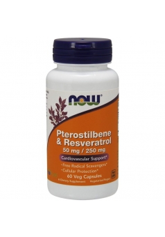 Pterostilbene & Resveratrol 50 мг/250 мг 60 капс (NOW)
