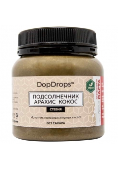 Протеиновая паста Подсолнечник Арахис Кокос, стевия 250 гр (DopDrops)
