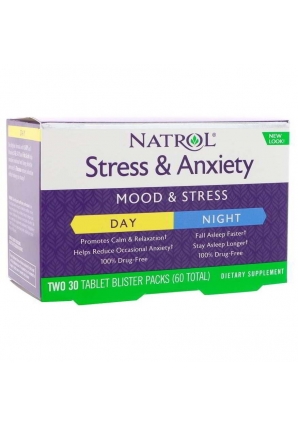 Stress & Anxiety, Mood & Stress 60 табл (Natrol)