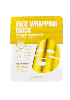 Маска для лица с коллагеном Face Wrapping Mask Collagen Solution 80 - 27 мл (Berrisom)