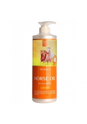 Шампунь с гиалуроновой кислотой и лошадиным жиром Horse Oil Hyalurone Shampoo 1000 мл (Deoproce)