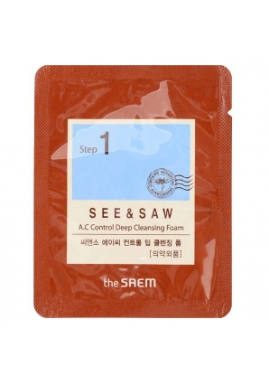 Пенка для умывания SEE & SAW AC Control Deep Cleansing Foam 3 мл (The Saem)
