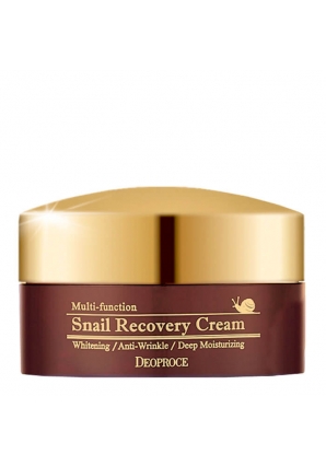 Восстанавливающий крем с экстрактом слизи улитки Snail Recovery Cream 100 гр (Deoproce)
