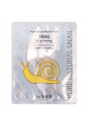 Тканевая маска улиточная Pure Natural Mask Sheet Snail Brightening 20 мл (The Saem)