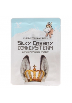 Тканевая маска с паровым кремом Silky Creamy Donkey Steam Cream Mask Pack 25 мл (Elizavecca)