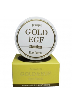 Гидрогелевые патчи для глаз с золотом и EGF Premium Gold & EGF Eye Patch 60 шт (Petitfee)