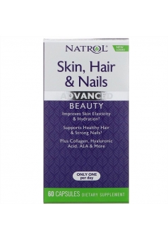 Skin, Hair & Nails, Advanced Beauty, 60 капс (Natrol)