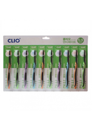 Набор зубных щеток Clio Denti-Mate Normal Toothbrush 5+5 (Clio)