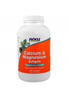Calcium & Magnesium with Vitamin D3 and Zinc 240 капс (NOW)