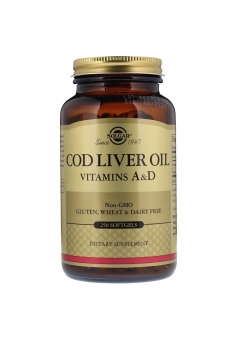 Cod Liver Oil Vitamins A & D 250 капс (Solgar)