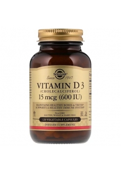Vitamin D3 15 мкг (600 МЕ) 120 капс (Solgar)