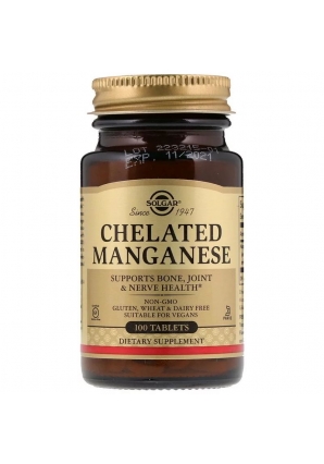 Chelated Manganese 100 табл (Solgar)