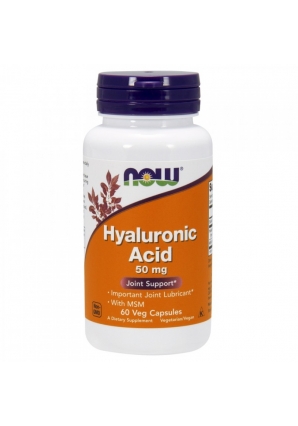 Hyaluronic Acid 50 мг + MSM 60 капс (NOW)