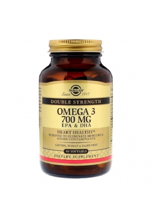 Omega-3 EPA & DHA Double Strength 700 мг 60 капс (Solgar)